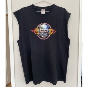 Vintage Biker Tee oversized cut off